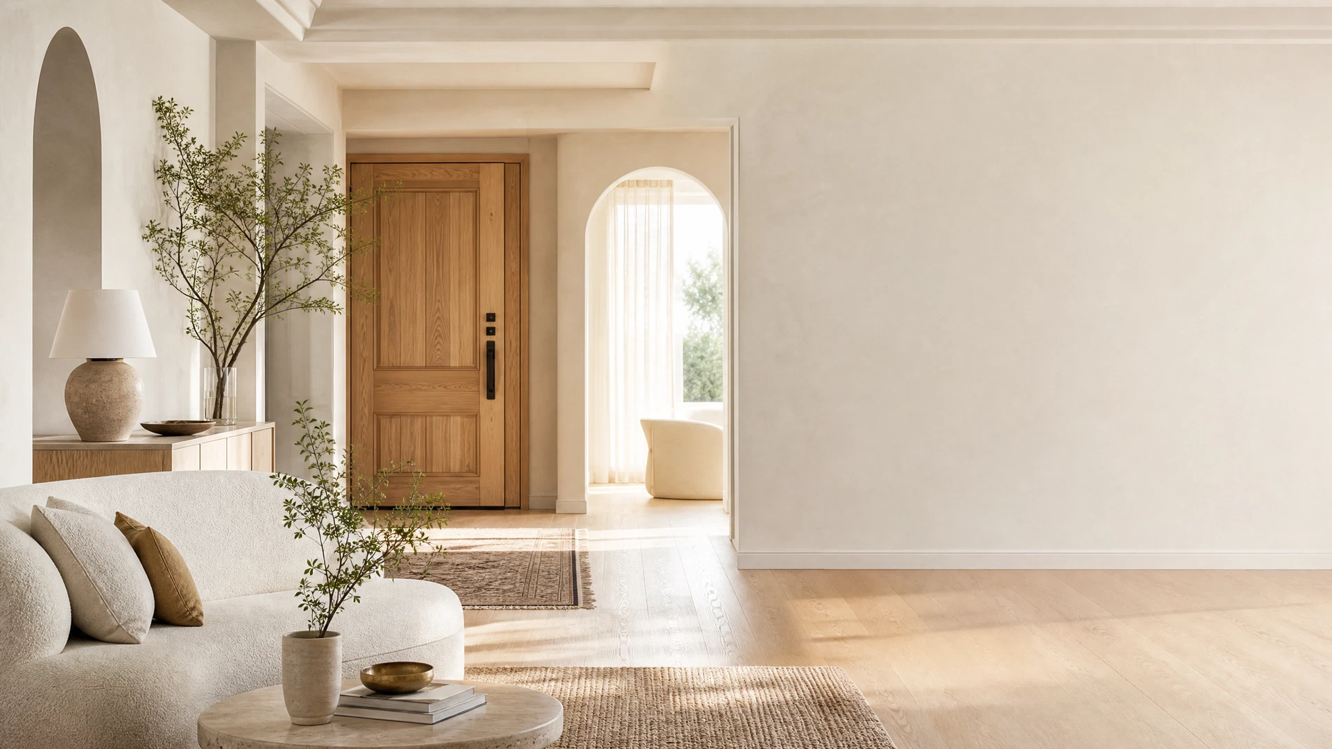 An elegant, meticulously prepared residential interior
